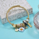 Brass Charm Bangle Bracelets for Women -BRBTG89-29375