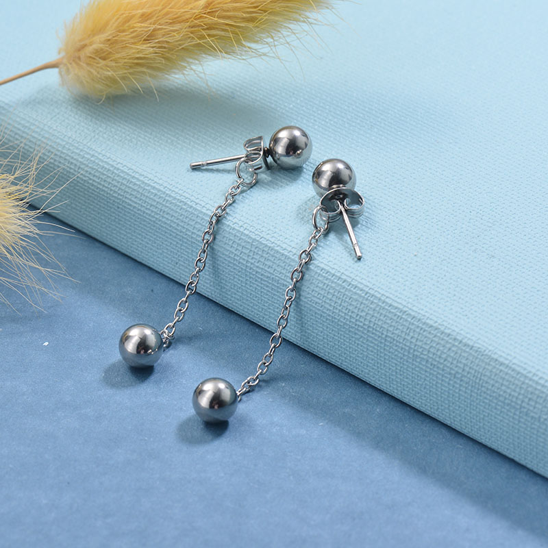 Stainless Steel Drop Earrings -SSEGG126-29435