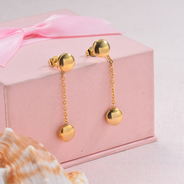Stainless Steel Drop Earrings -SSEGG126-29448