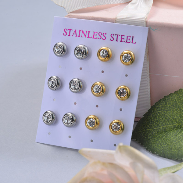 Stainless Steel Earring Sets -SSEGG126-29396