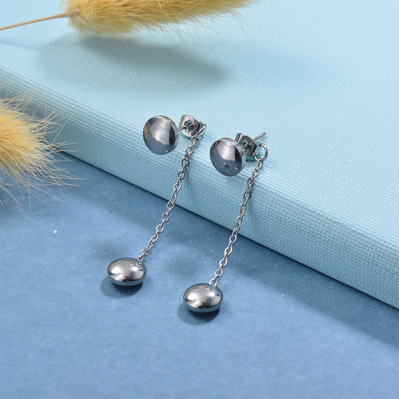 Stainless Steel Drop Earrings -SSEGG126-29441