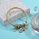 Brass Charm Bangle Bracelets for Women -BRBTG89-29379
