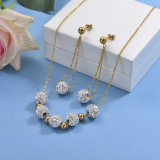 Stainless Steel Beaded Necklace Sets -SSCSG142-29605