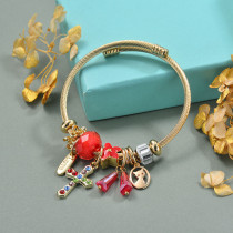 Brass Charm Bangle Bracelets for Women -BRBTG89-29366