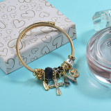Brass Charm Bangle Bracelets for Women -BRBTG89-29385