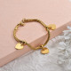 Stainless Steel 18K Gold Plated Charm Bracelets -SSBTG142-29633