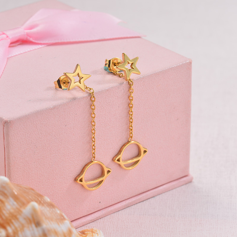Stainless Steel Drop Earrings -SSEGG126-29452