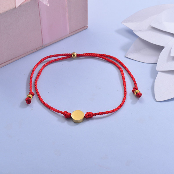Red Cord Heart Charm Bracelet -SSBTG142-29645