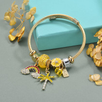 Brass Charm Bangle Bracelets for Women -BRBTG89-29363