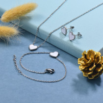 Stainless Steel Bracelet Necklace Earring Jewelry Sets -SSBEG126-29513