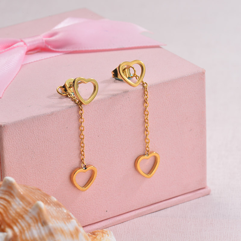 Stainless Steel Drop Earrings -SSEGG126-29446