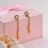 Stainless Steel Drop Earrings -SSEGG126-29474