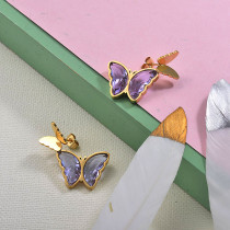 Stainless Steel Butterfly Stud Earrings