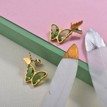 Stainless Steel Butterfly Stud Earrings