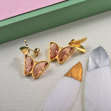 Stainless Steel Butterfly Stud Earrings