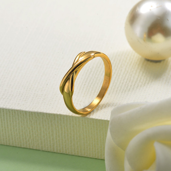 18K Gold Plated Wholesale Infinity Ring for Ladies