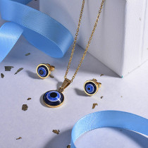 Stainless Steel Evil Eye Jewelry Sets