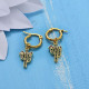 Pendientes de Cobre y con Aro en Acero -SSEGG154-30199