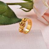 French Style Minimalist 18k Gold Plated Ring