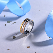 Triple Color Tone Stainless Steel Ring