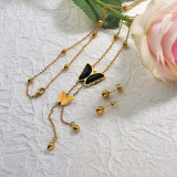 Y Shaped Larit Long Butterfly Necklace Sets