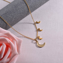 Moon Charm Necklace for Ladies