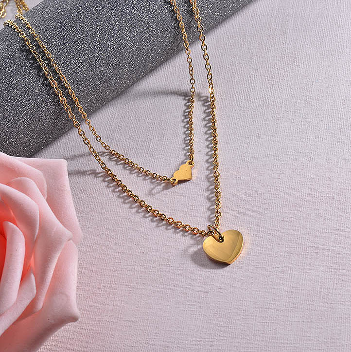 Multi Layer Heart Necklace for Women