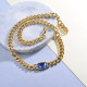 Hippop Style Blue Crystal CHoker Necklace