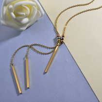 Geometric Tube Necklace Lariat