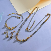 Stainless Steel Beaded Necklace Sets