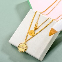Brass Charm Multilayered Necklace