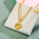 Brass Charm Heart Necklace
