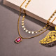 Stainless Steel Heart Link Multilayer Necklace