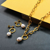 Stainless Steel Fresh Water Pearl Jewelry Sets