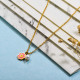 Stainless Steel Pink Flower Pearl Necklace