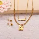 Stainless Steel Bar Mom Double Layered Jewelry Sets
