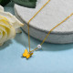 Stainless Steel Pearl Butterfly Necklace