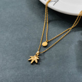 Stainless Steel 18k Gold Plated Necklace -SSNEG142-31663