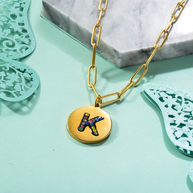 Stainless Steel 18k Gold Plated Necklace -SSNEG142-31789