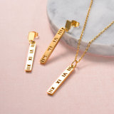 Stainless Steel 18k Gold Plated Jewelry Sets for Women -SSCSG143-31705