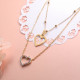 Stainless Steel 18k Gold Plated Necklace -SSNEG142-31573