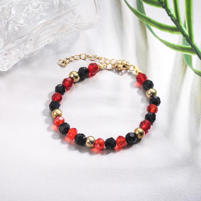 Stainless Steel 18k Gold Plated beaded Bracelets for Kids -SSBTG142-31539