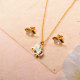 Stainless Steel 18k Gold Plated Jewelry Sets for Women -SSCSG143-31715