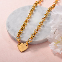 Stainless Steel 18k Gold Plated Necklace -SSNEG143-31720