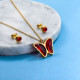 Stainless Steel 18k Gold Plated Jewelry Sets for Women -SSCSG142-31795