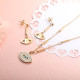 Stainless Steel 18k Gold Plated Jewelry Sets for Women -SSCSG142-31568