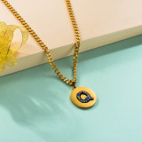 Stainless Steel 18k Gold Plated Necklace -SSNEG142-31765
