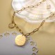 Stainless Steel 18k Gold Plated Necklace -SSNEG142-31550