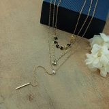 Stainless Steel 18k Gold Plated Necklace -SSNEG142-31518