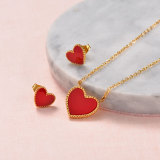 Stainless Steel 18k Gold Plated Jewelry Sets for Women -SSCSG143-31709